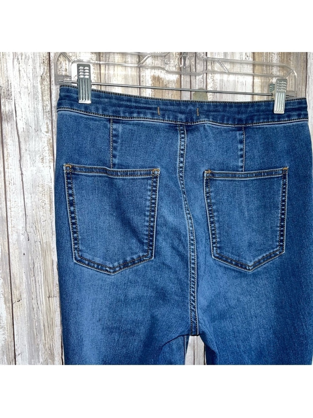Free People Float On Flare Jeans High Rise Medium Wash Bell Bottom Size 28 - Picture 5 of 7